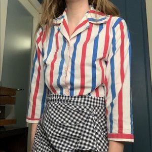 Vintage striped button up shirt